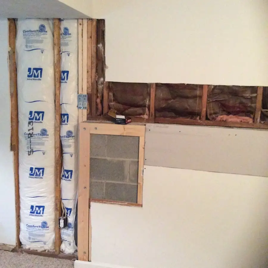 Wall insulation replacement during Contents Cleaning & Restoration in La Habra Heights